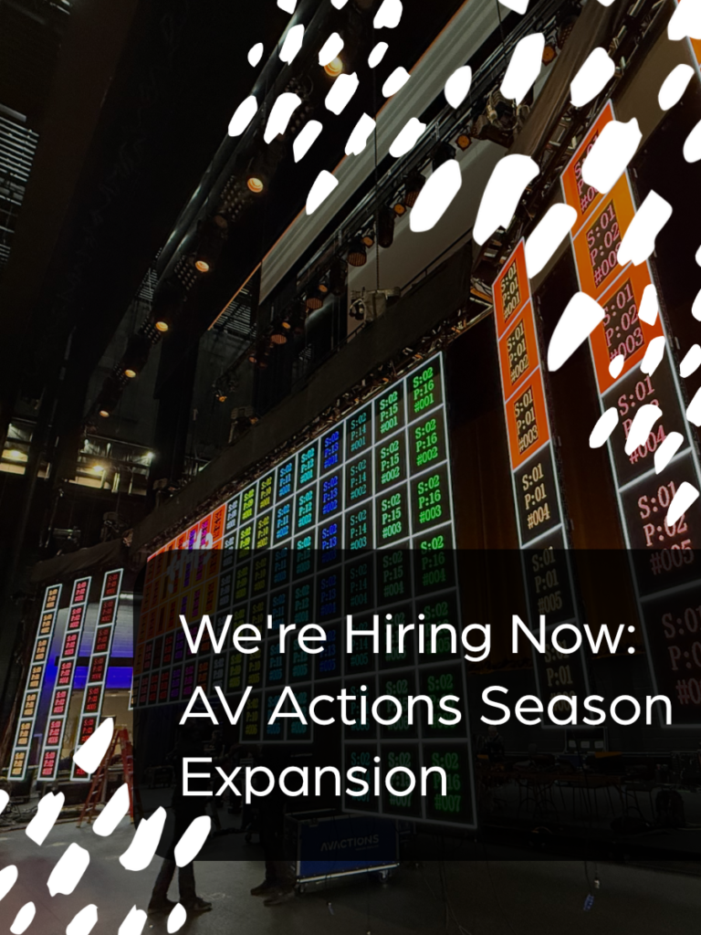 We're Hiring Now: AV Actions Season Expansion