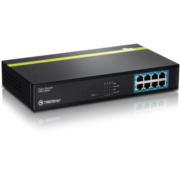 TRENDnet TPE-T80H 8-Port Fast Ethernet PoE+ Switch